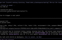Gemini 3 CLI chat screen shot showing test failures